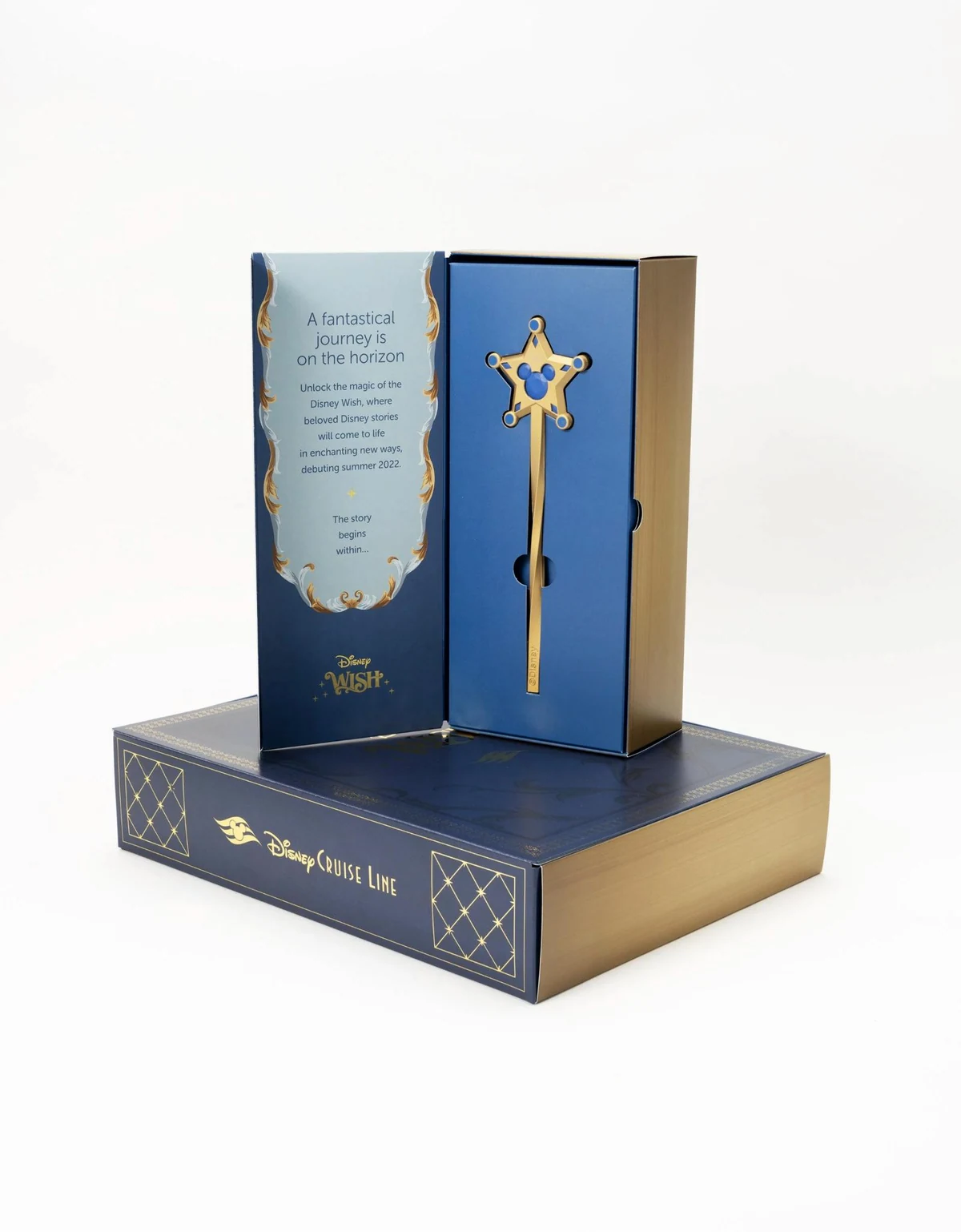 Add-on box with the wand, standing on the closed Storybox
