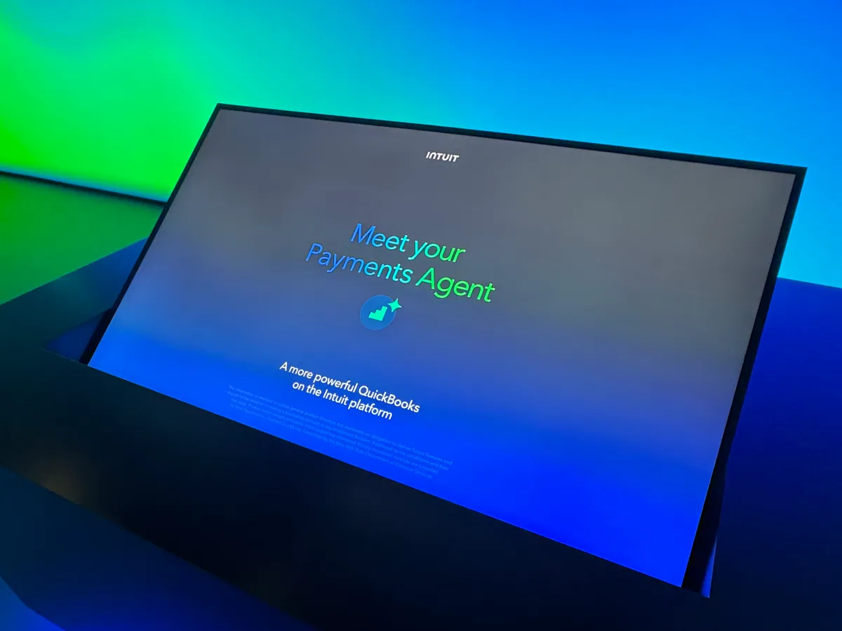 Demo station screen reading Meet your Payments Agent
