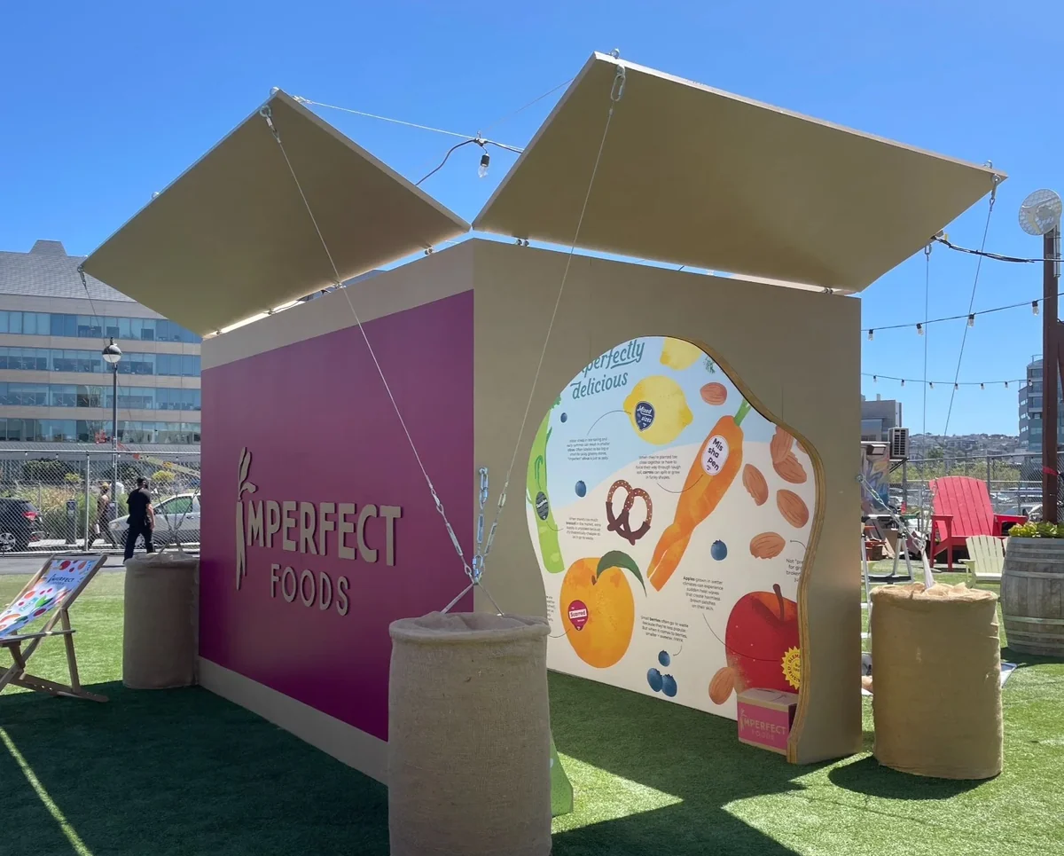 The giant Imperfect Foods delivery box photobooth