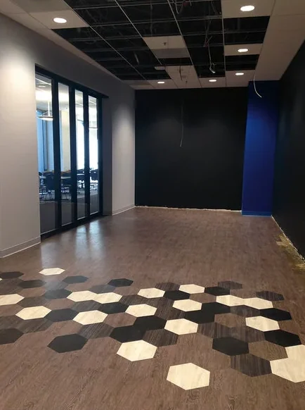 Hexagon tiles going into the new floor