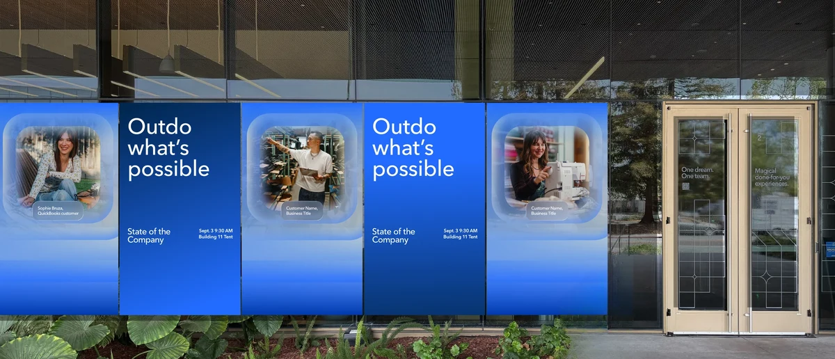 Window banners with portraits and Outdo what’s possible